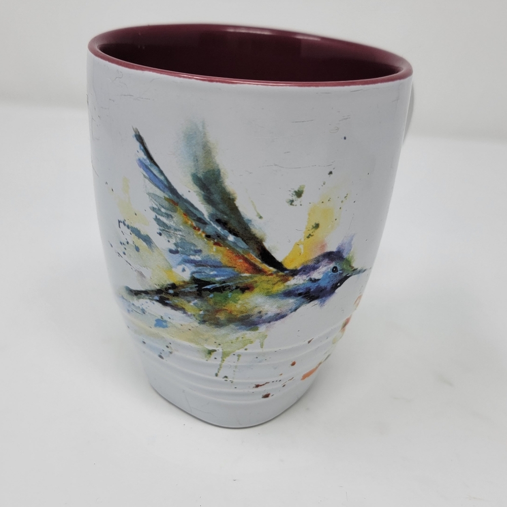 Demdaco DEAN CROUSER Collection, Paint Splash Hummingbird, 14 oz. Mug
